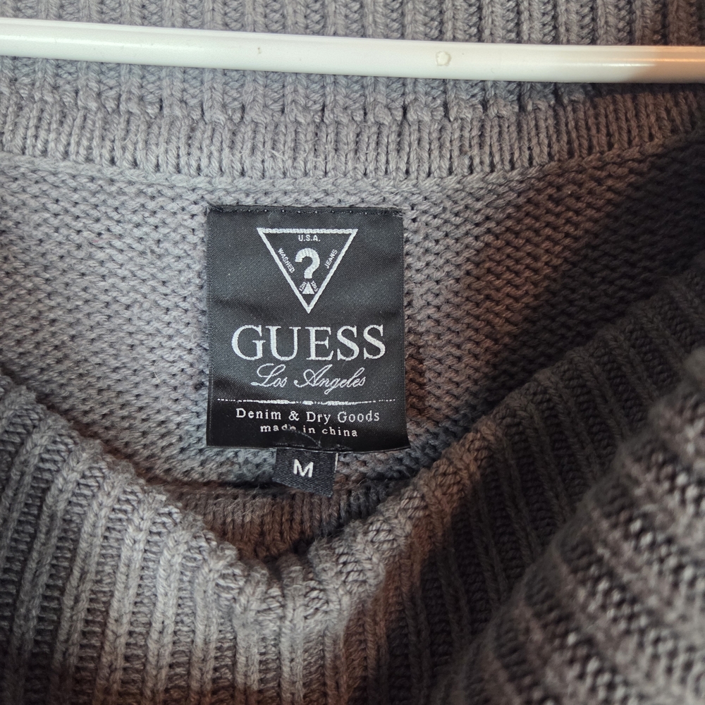 VTG Y2K Guess Charcoal Cowl Neck Sweater Dress Size Med. - Picture 5 of 11